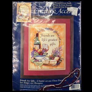 Vtg CREATIVE ACCENTS Stamped Criss Stich #7976
Friends Are Lifes Greatest Gifts
